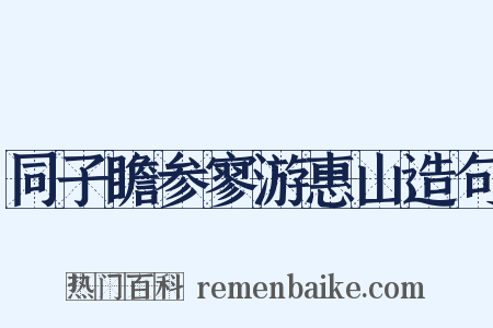 同子瞻参寥游惠山造句是什么意思的图片